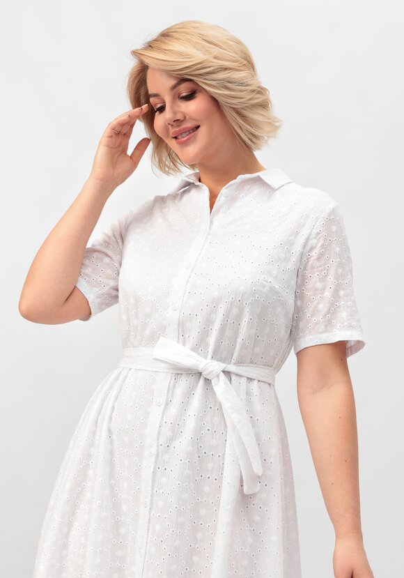 Платье из хлопка с поясом шир.  580, рис. 2