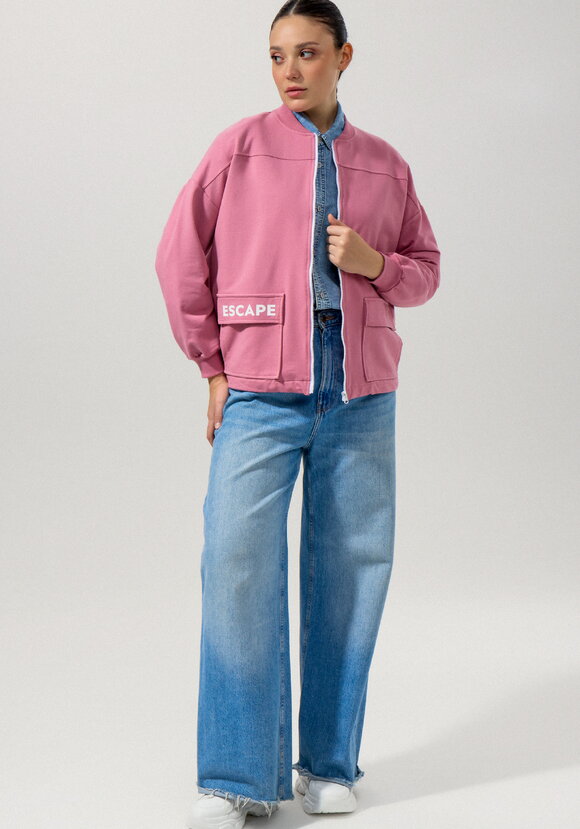 Бомбер с кулиской по низу шир.  580, рис. 24