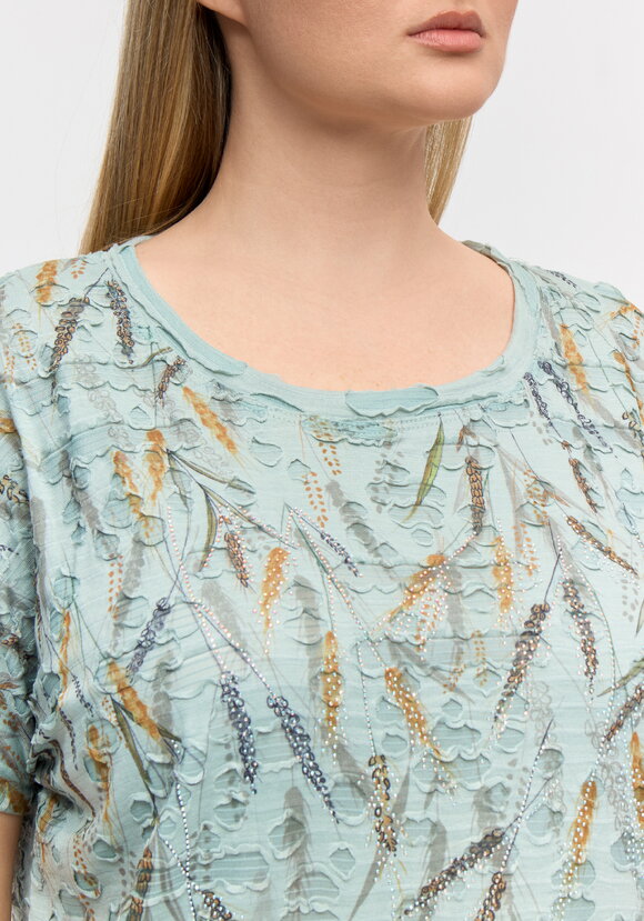 Блуза с принтом и завязками свободного кроя шир.  580, рис. 17