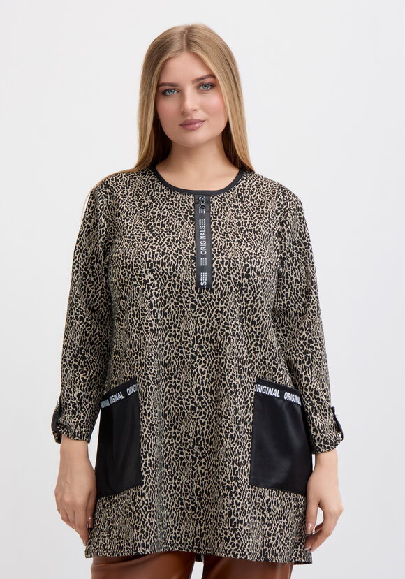 Туника контранстной отделки шир.  580, рис. 4