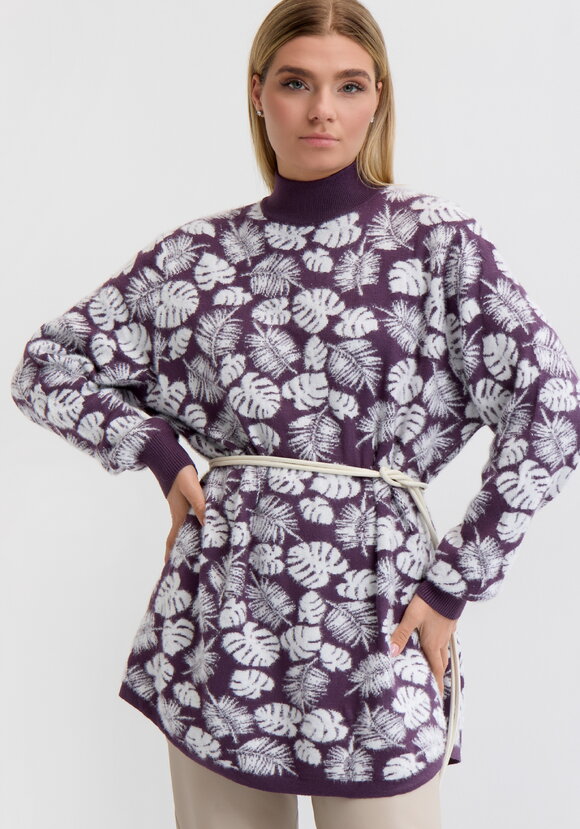 Туника пушистая с принтом шир.  580, рис. 7