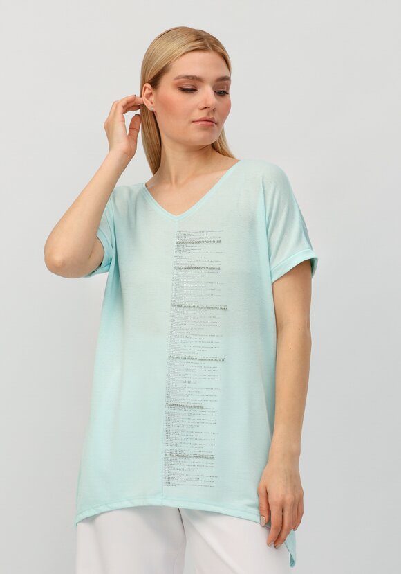 Блуза со стразами Аделина шир.  580, рис. 16