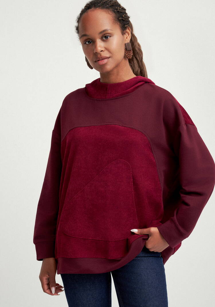 Худи оверсайз комбинированное шир.  750, рис. 18