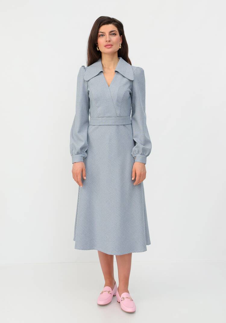 Платье с воротником свободного кроя шир.  750, рис. 18