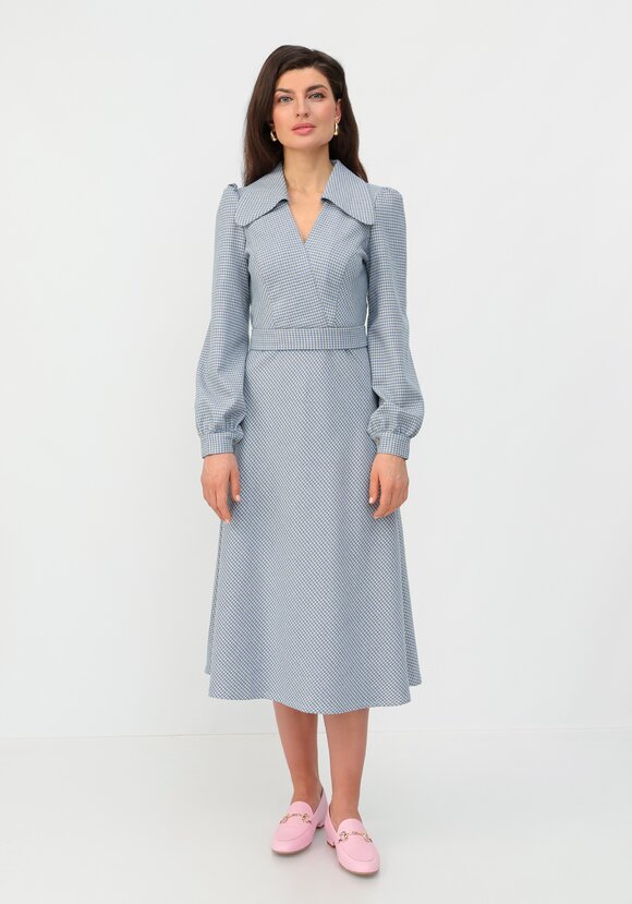 Платье с воротником свободного кроя шир.  580, рис. 18