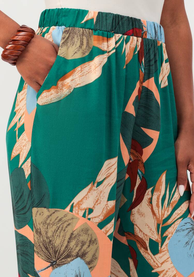 Брюки бананы с цветочным принтом шир.  750, рис. 21