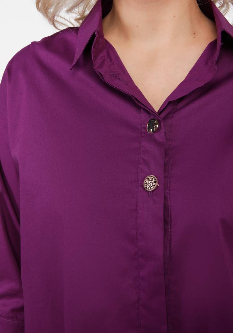 Блуза свободная на супатной застежке шир.  750, рис. 5