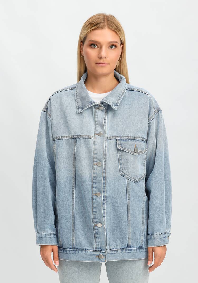 Джинсовая куртка Алерия шир.  750, рис. 4