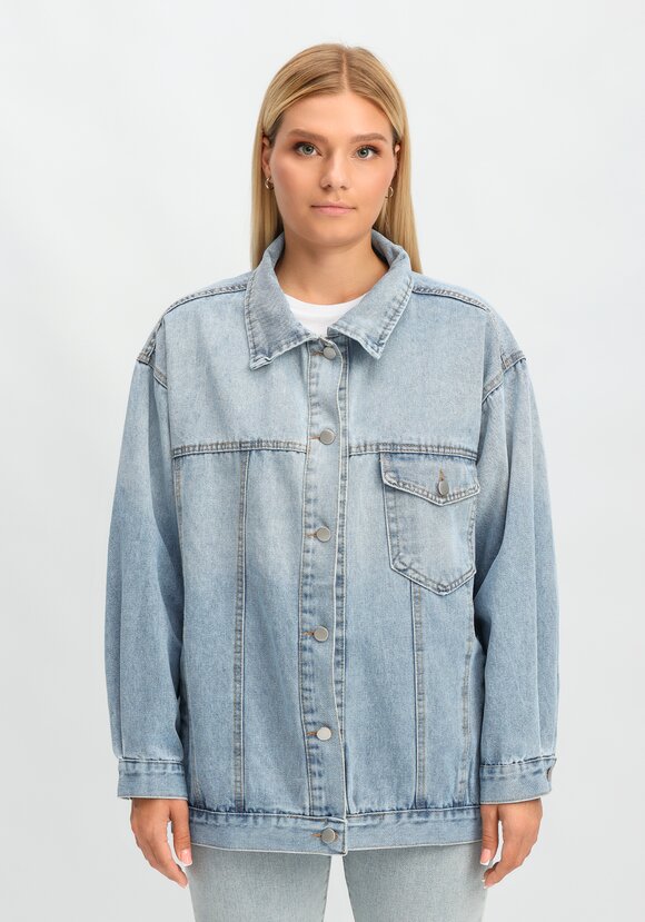 Джинсовая куртка Алерия шир.  580, рис. 4