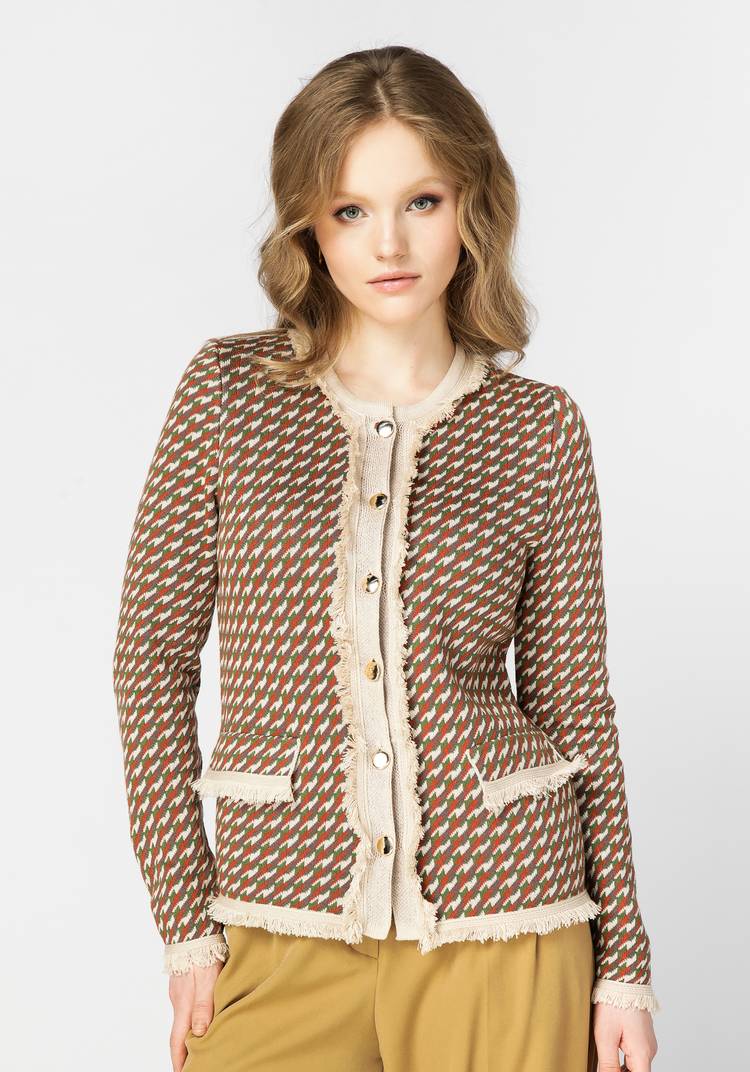 Пиджак женский с отделкой из бахромы шир.  750, рис. 6