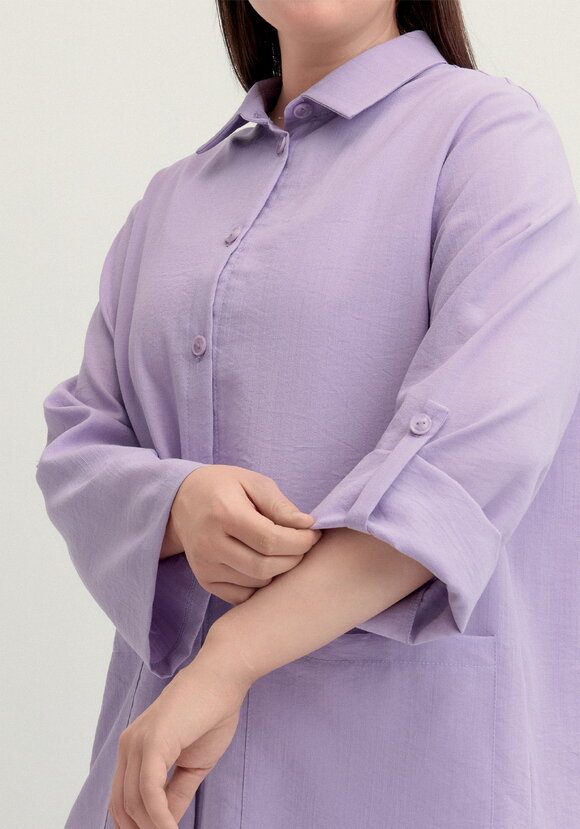 Рубашка на пуговицах свободного кроя шир.  580, рис. 6