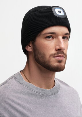 Шапка с фонарем Тeплый свет