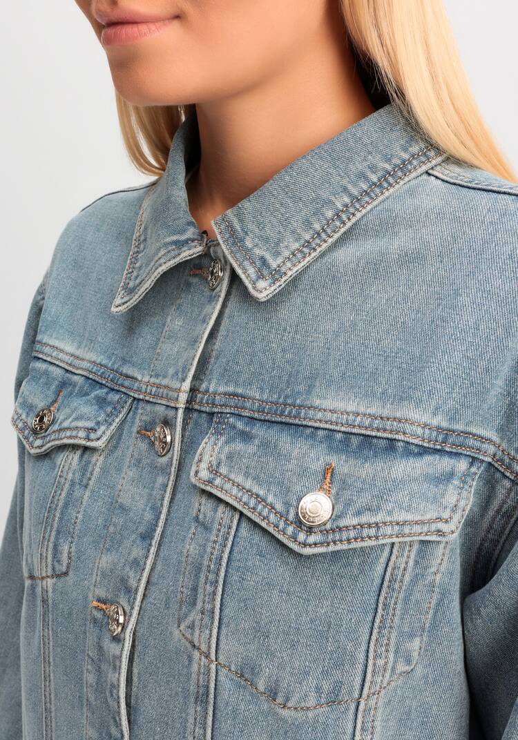 Джинсовая куртка Лора шир.  750, рис. 5