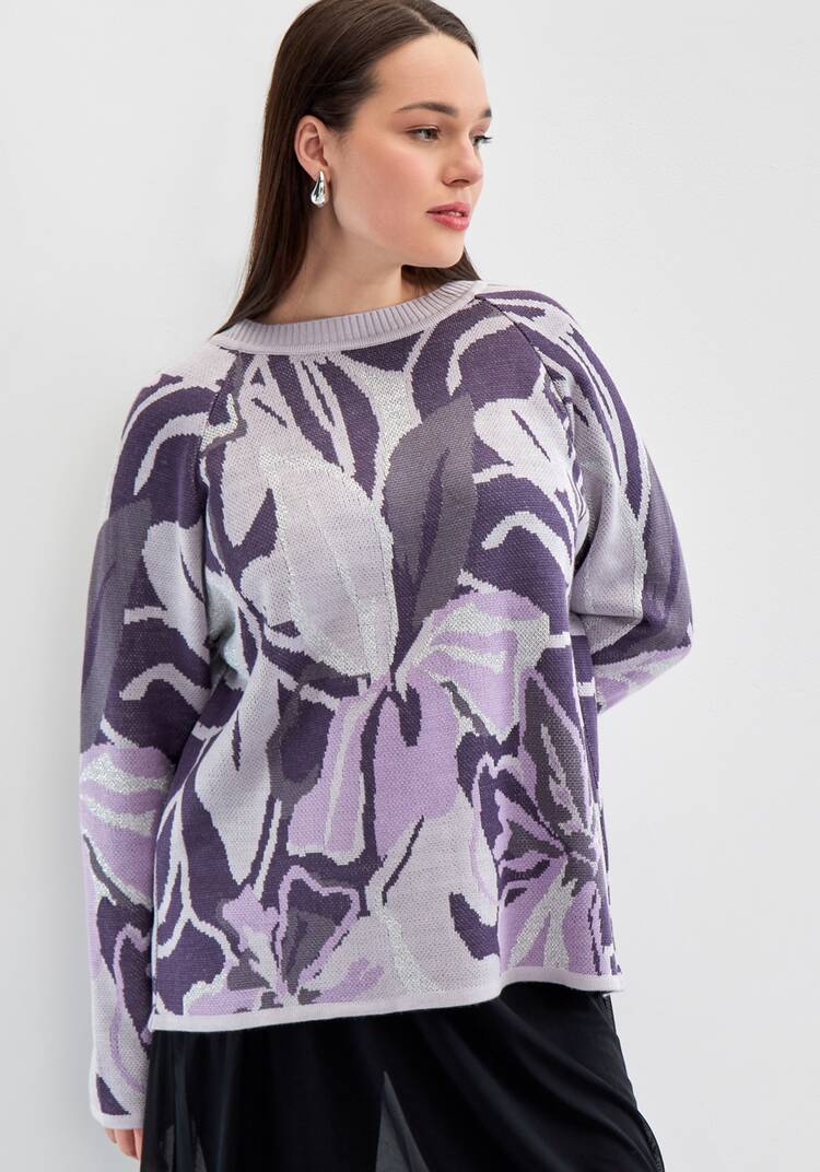 Джемпер с растительным орнаментом шир.  750, рис. 14