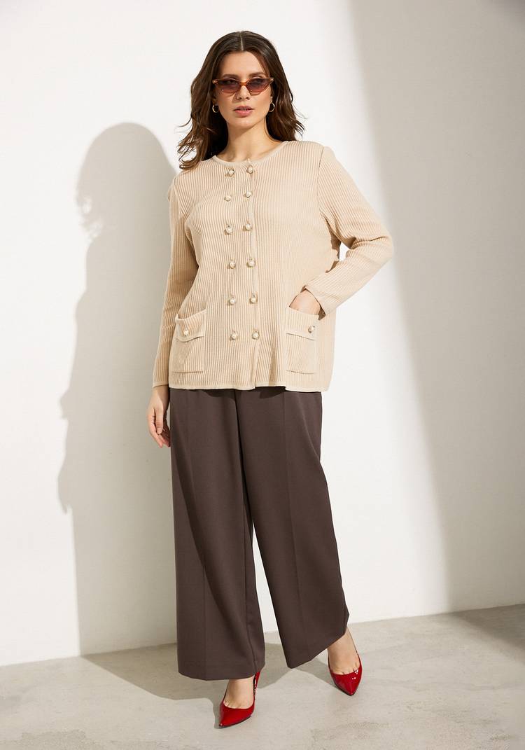 Жакет на пуговицах с жемчугом шир.  750, рис. 15