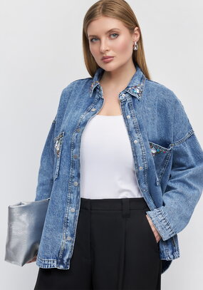 Джинсовая куртка Магия кристалов