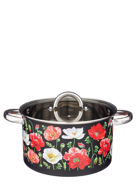 Кастрюля со стеклянной крышкой Маки шир.  580, рис. 5