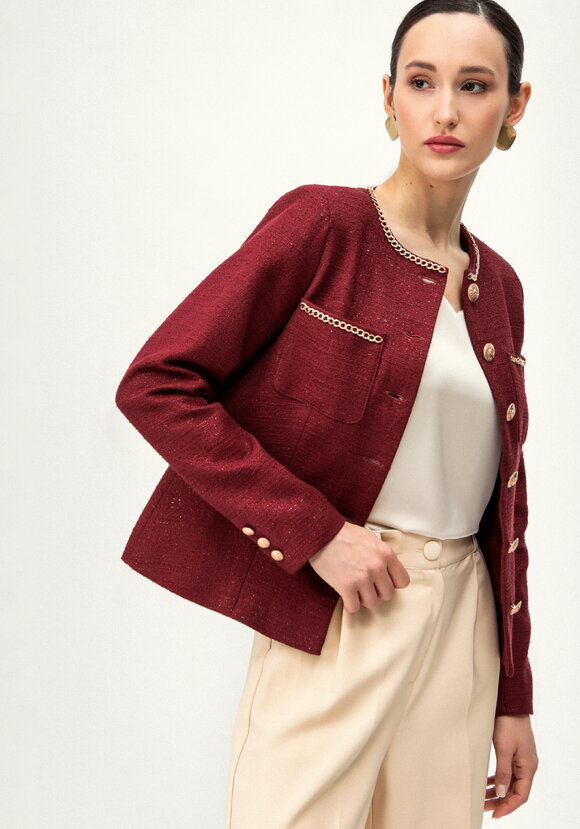 Пиджак из твида с декором шир.  580, рис. 1