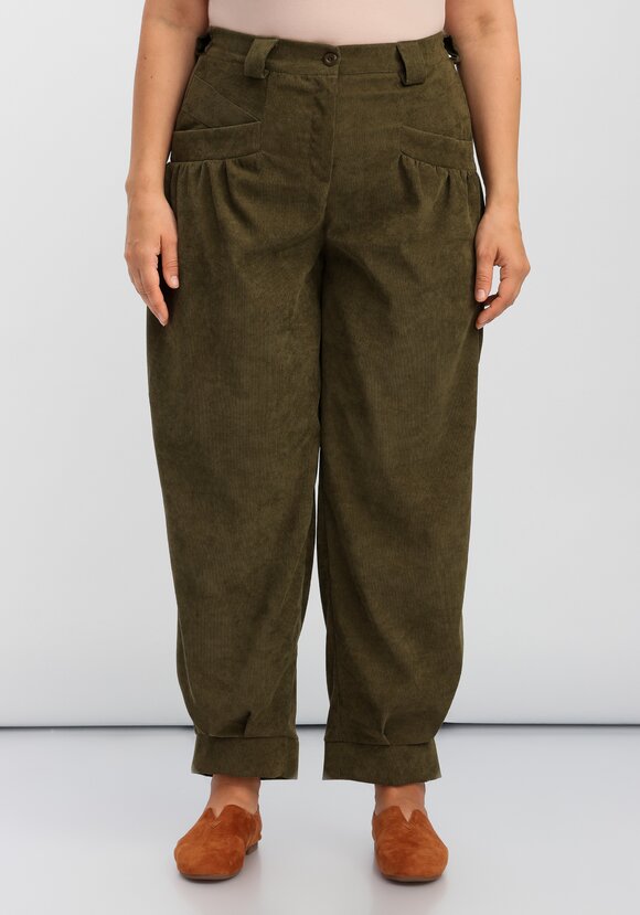 Брюки-бананы с манжетами по низу шир.  580, рис. 12