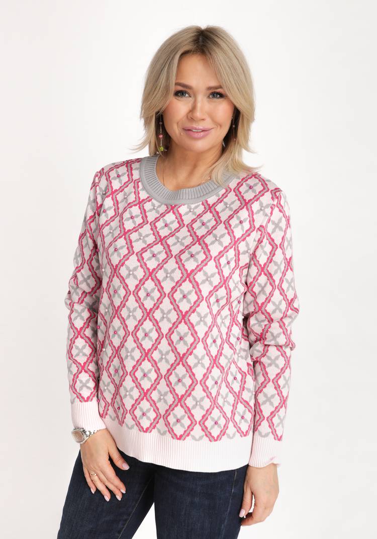 Джемпер с рисунком и декором в виде бусин шир.  750, рис. 9