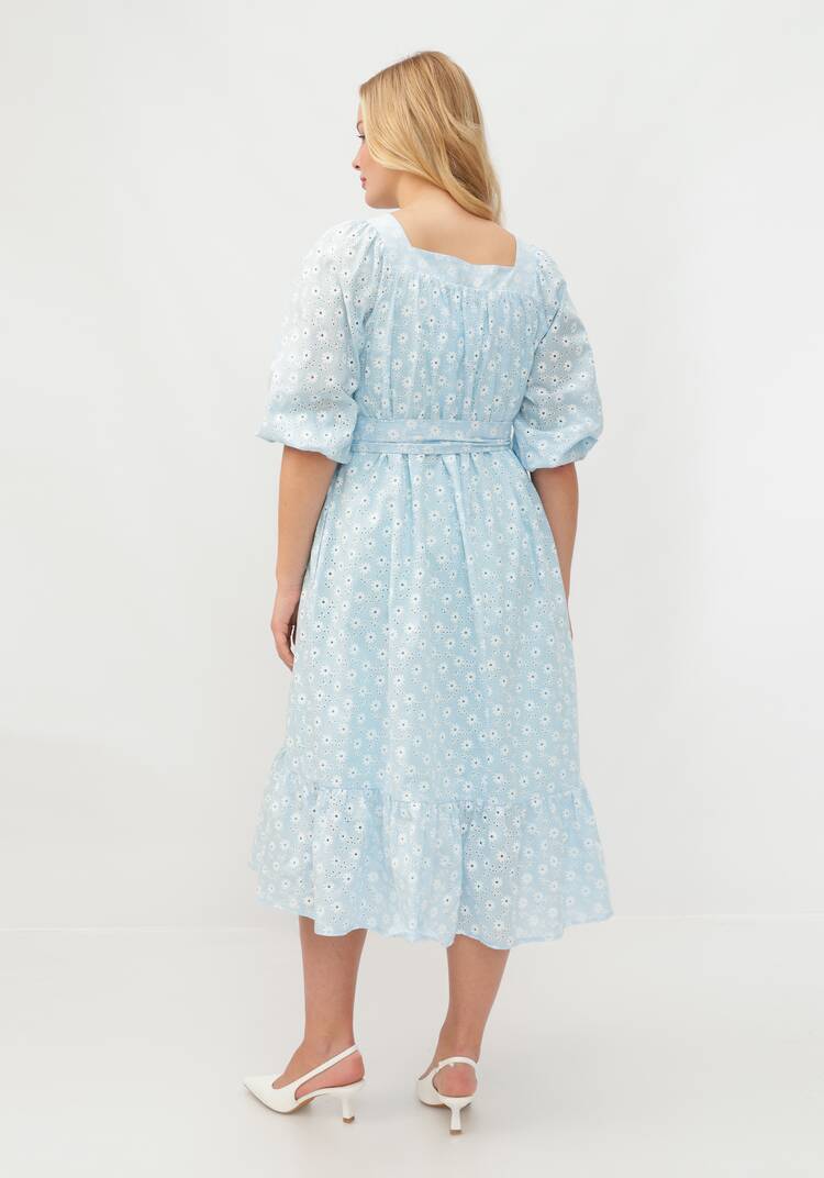 Платье с имитацией вышивки шир.  750, рис. 3