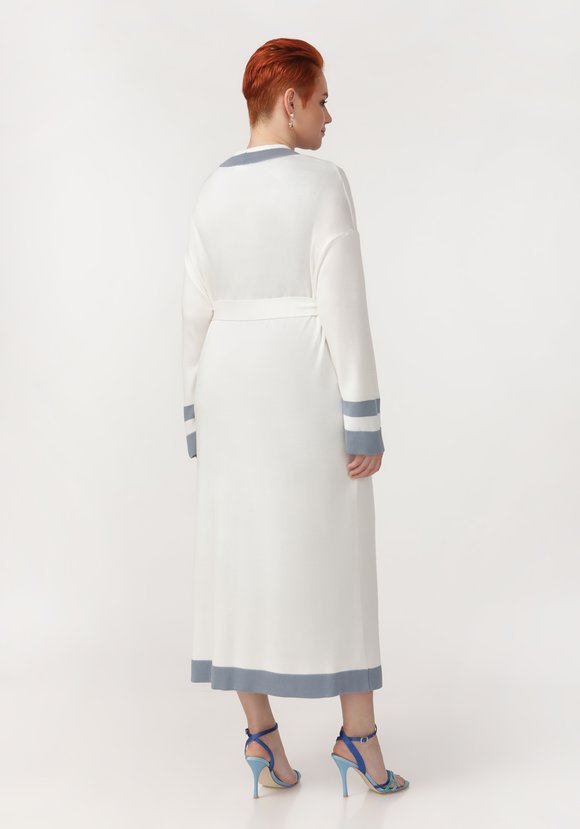 Кардиган с карманами и поясом в комплекте шир.  580, рис. 6