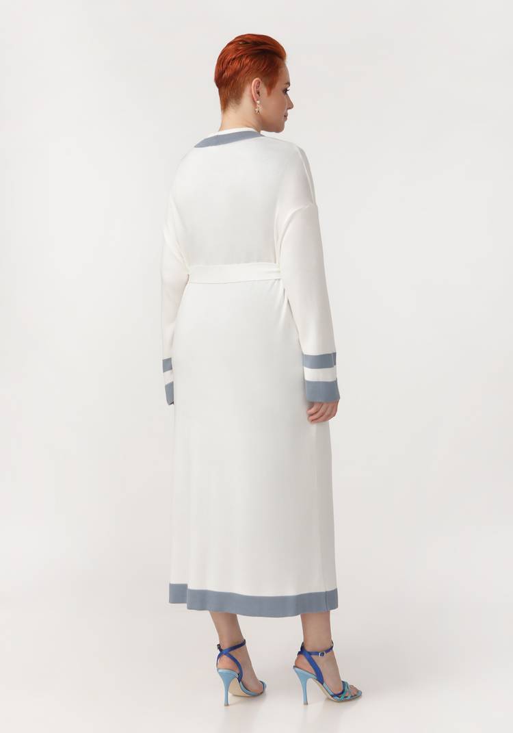 Кардиган с карманами и поясом в комплекте шир.  750, рис. 6