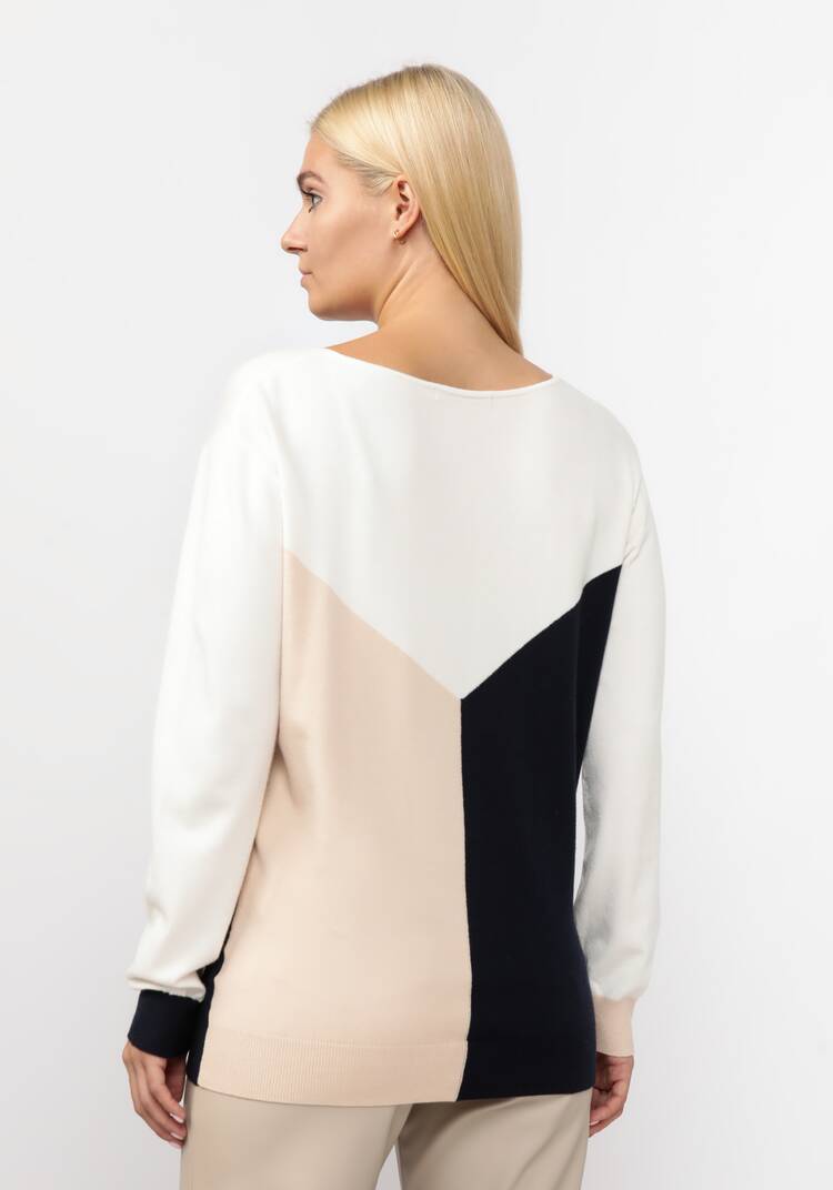 Джемпер вязаный с геометричным рисунком шир.  750, рис. 4