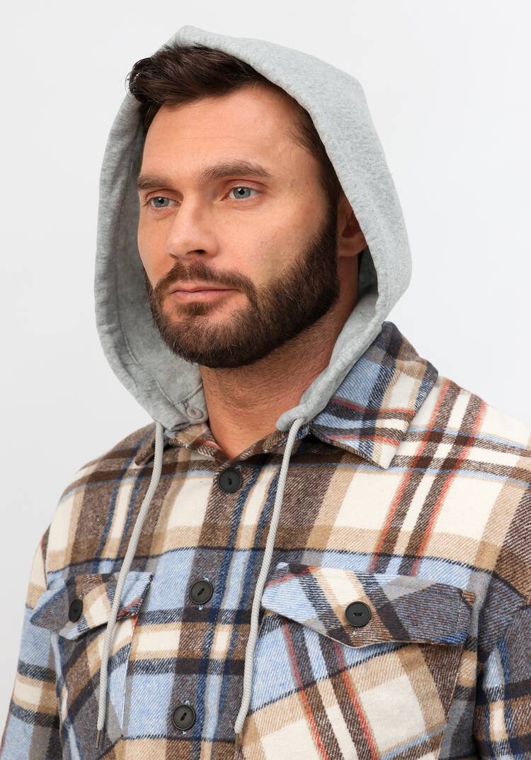 Рубашка с капюшоном в клетку шир.  750, рис. 24