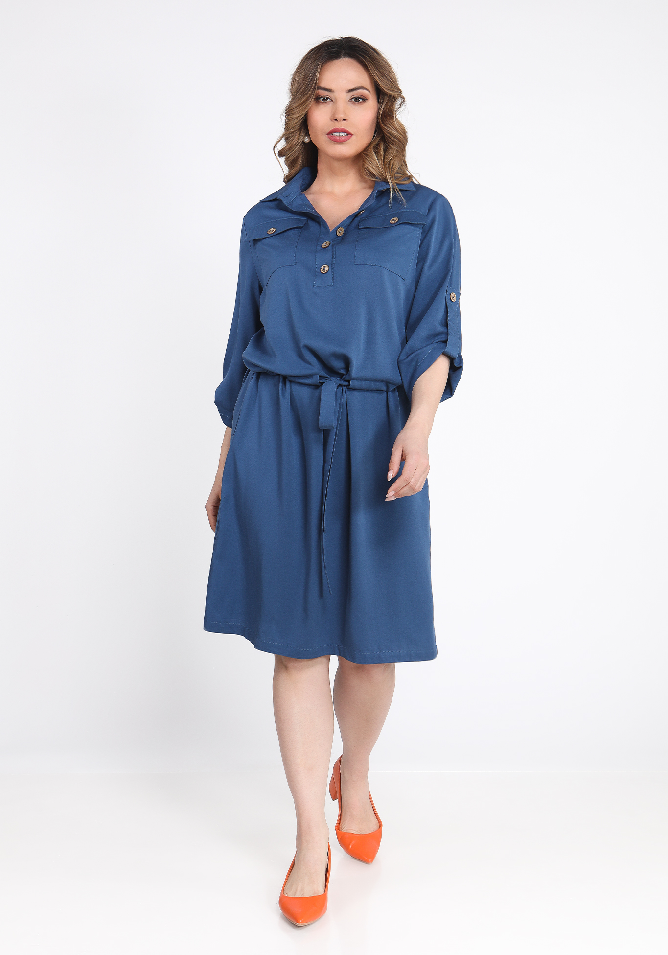 

Платье на кулиске "Мари", Синий