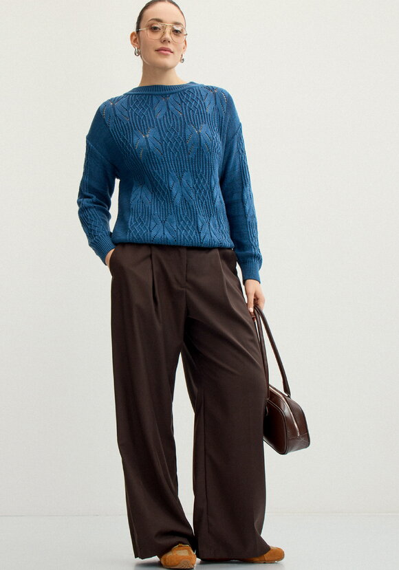 Джемпер ажурный на резинке шир.  580, рис. 33