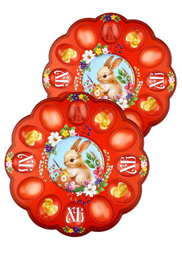 Пасхальные подставки на 12 яиц и кулич, 2 шт. шир.  580, рис. 16