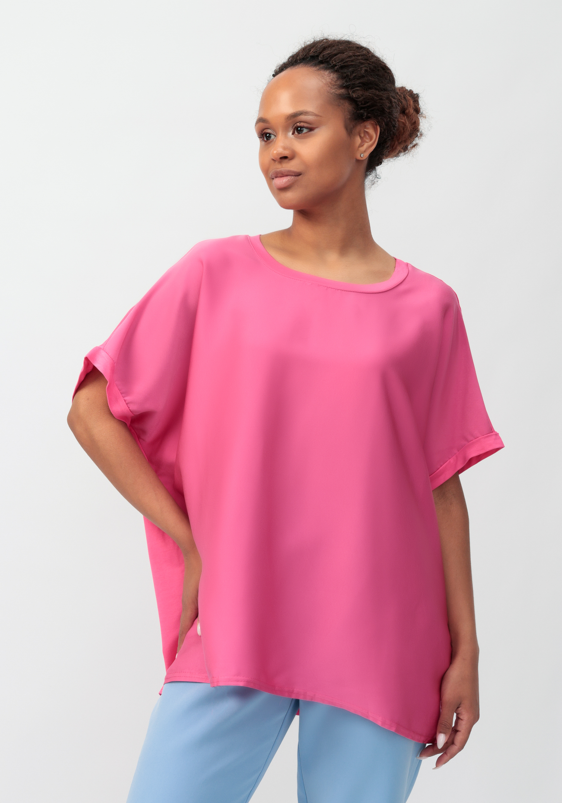 Блуза "Еникея" No name, размер 54-56, цвет розовый