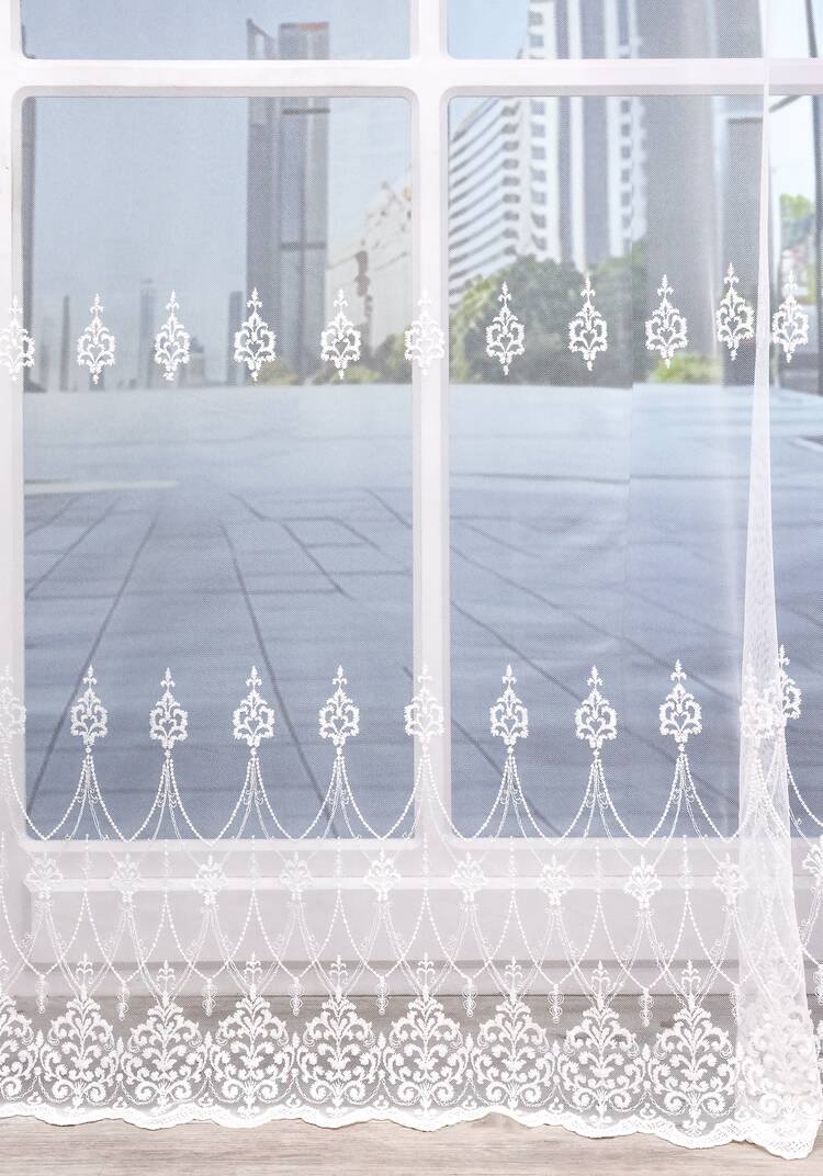 Тюль-сетка с вышивкой шир.  750, рис. 6