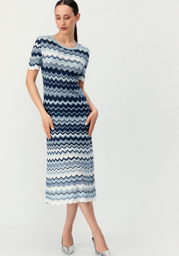 Платье с рисунком морской волны шир.  580, рис. 8