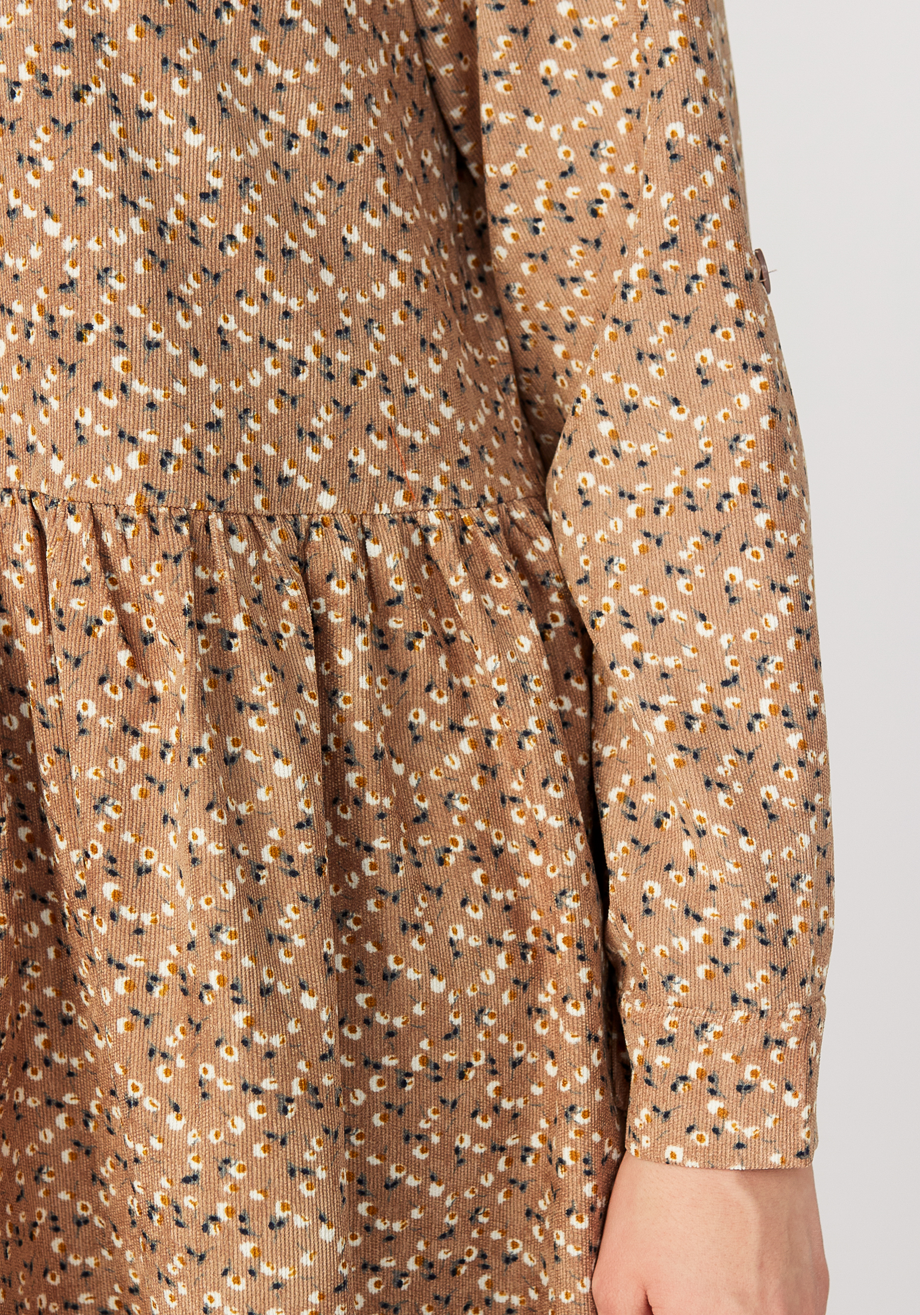 Платье свободного кроя со сборкой на талии Frida, цвет коричневый, размер 58-60 - фото 4