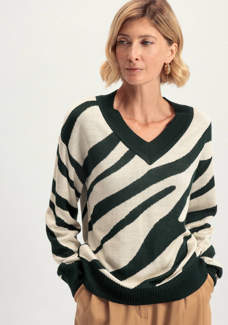 Джемпер с принтом зебра шир.  750, рис. 41