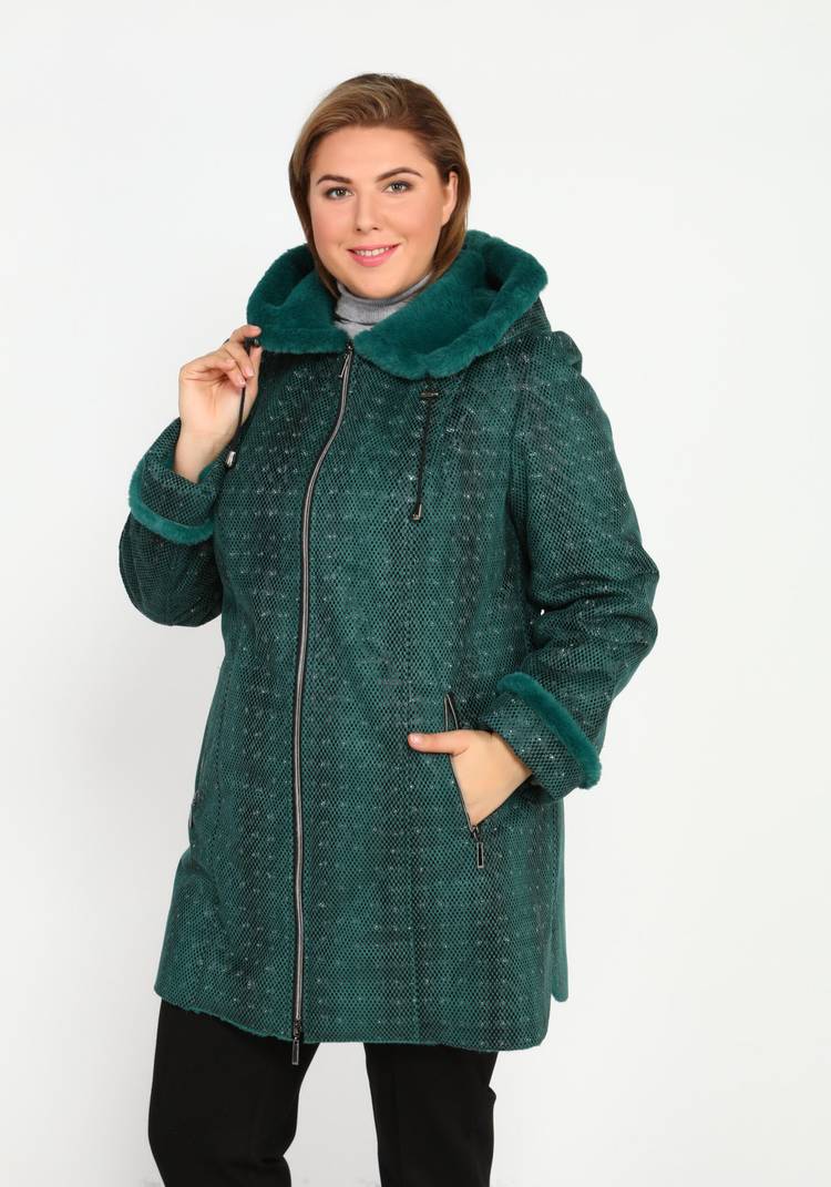 Дубленка с карманами на молнии шир.  750, рис. 15