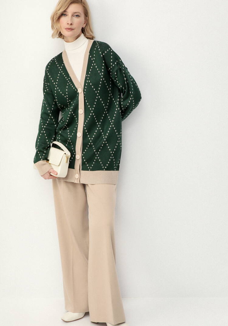 Кардиган с рисунком ромб шир.  750, рис. 8