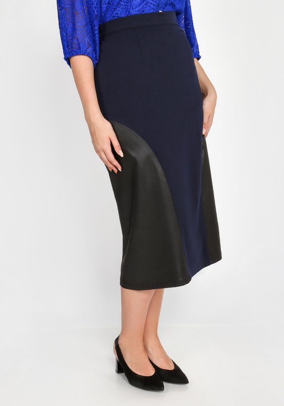 Юбка-карандаш из комбинированной ткани шир.  580, рис. 1