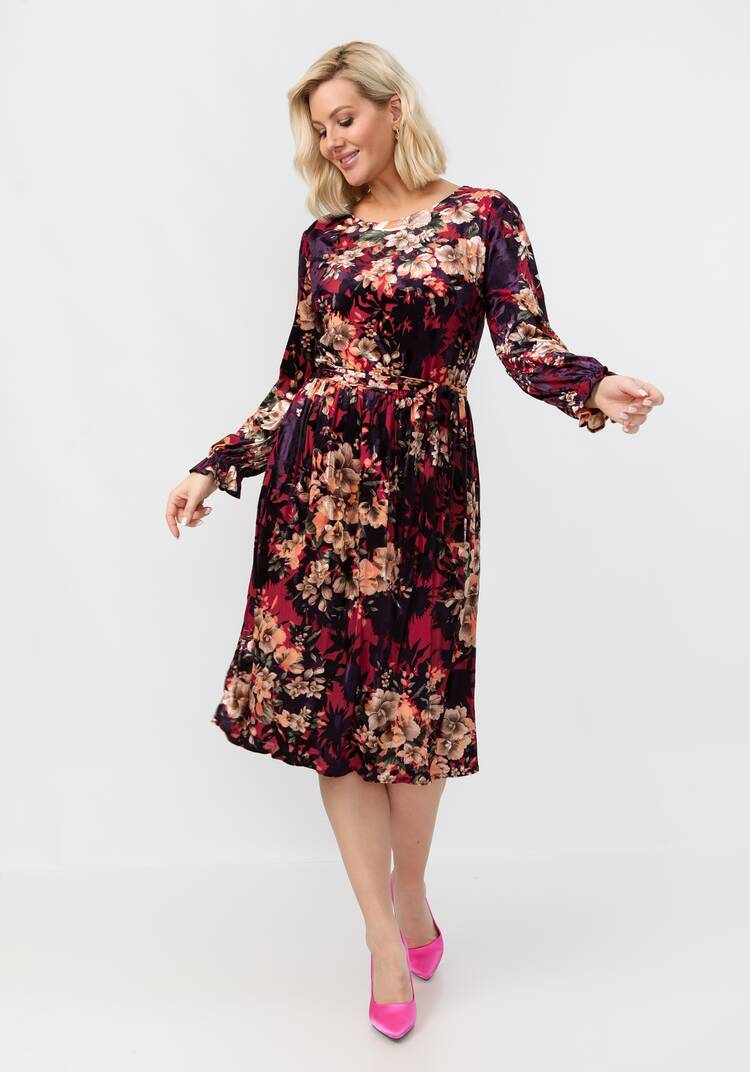 Платье А-силуэта из бархата шир.  750, рис. 8