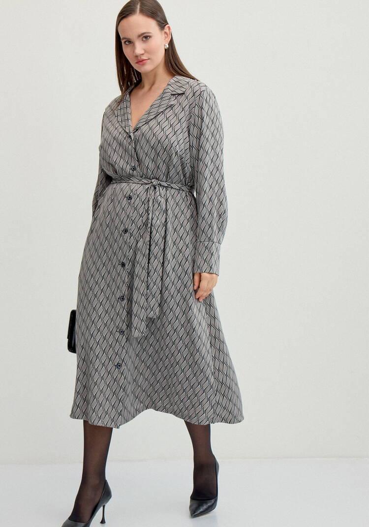 Платье рубашка с отложным воротником шир.  750, рис. 8