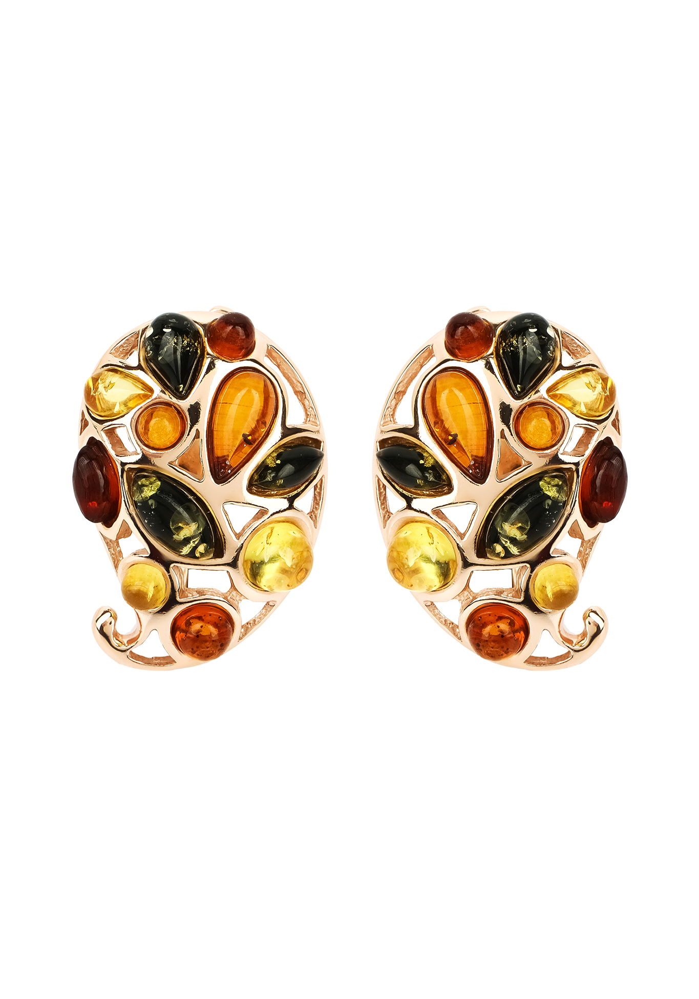 

Серьги серебряные "Янтарные искры"