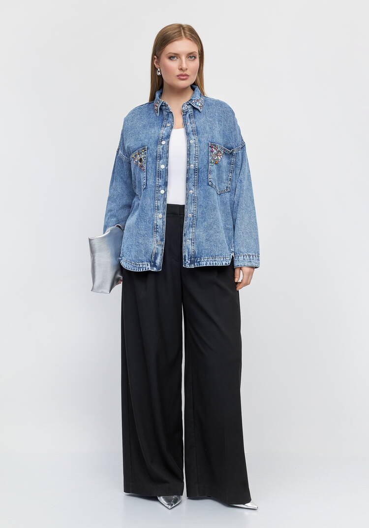 Джинсовая куртка Магия кристалов шир.  750, рис. 2