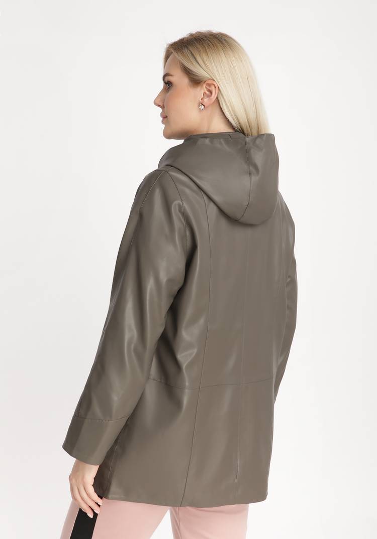 Куртка из экокожи с капюшоном шир.  750, рис. 10