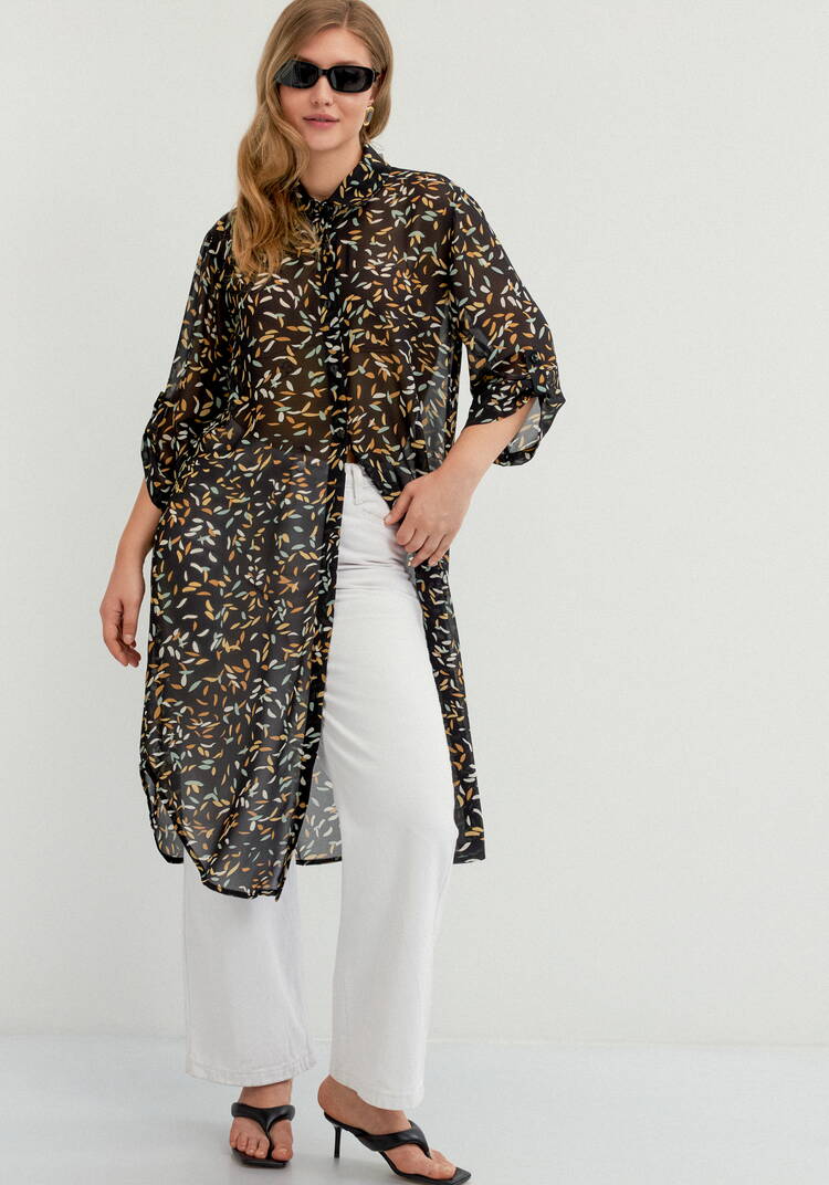 Рубашка с рукавом 7/8 и патами шир.  750, рис. 8