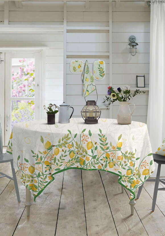 Скатерть Лимонный сад шир.  580, рис. 2