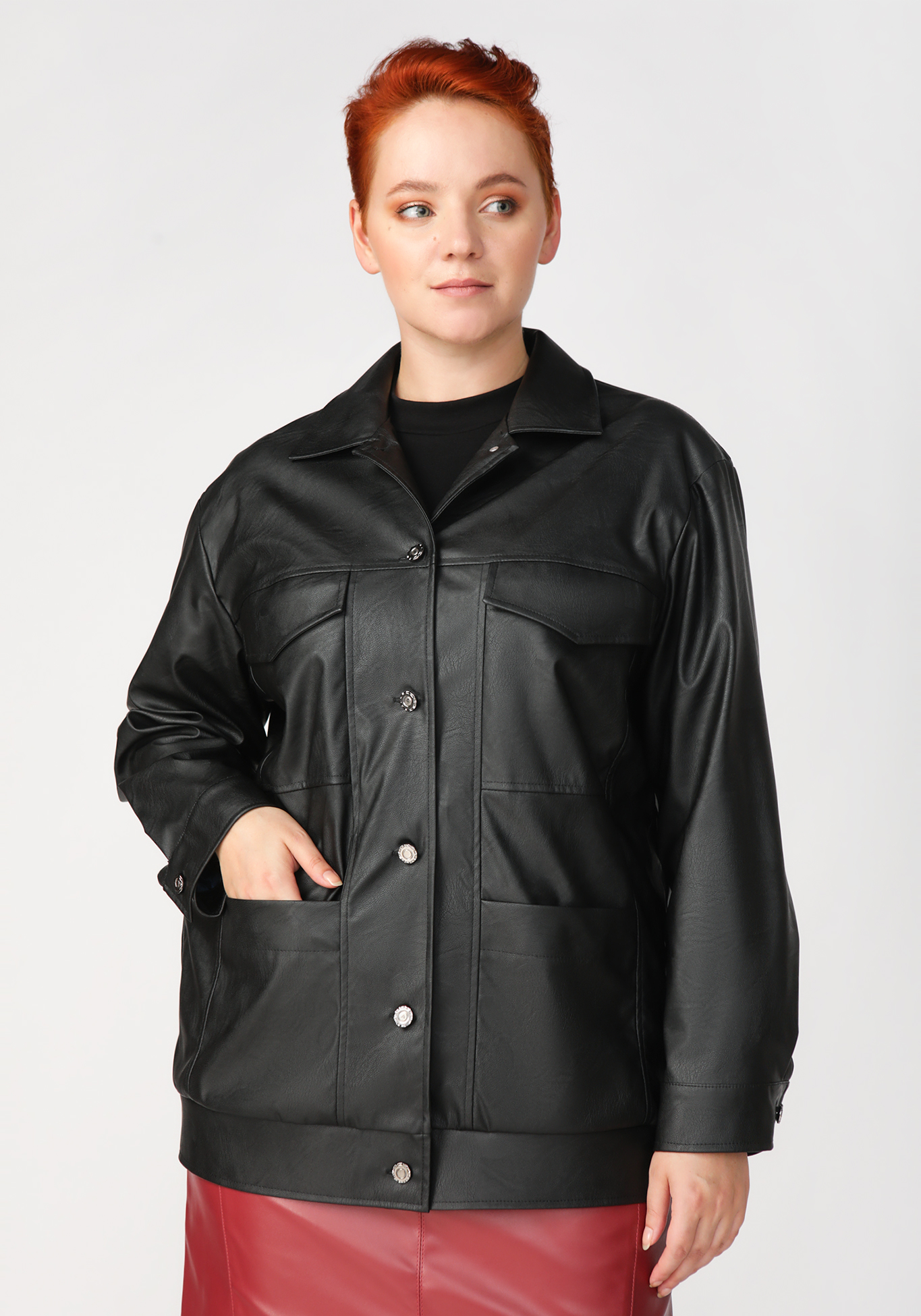 Жакет кожаный «Манящий взгляд»