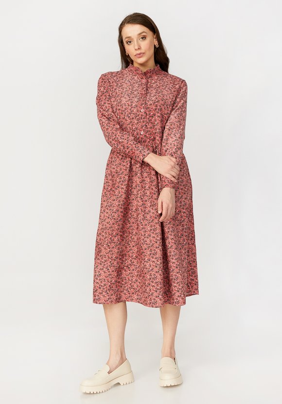 Платье свободного кроя со сборкой на талии шир.  580, рис. 6