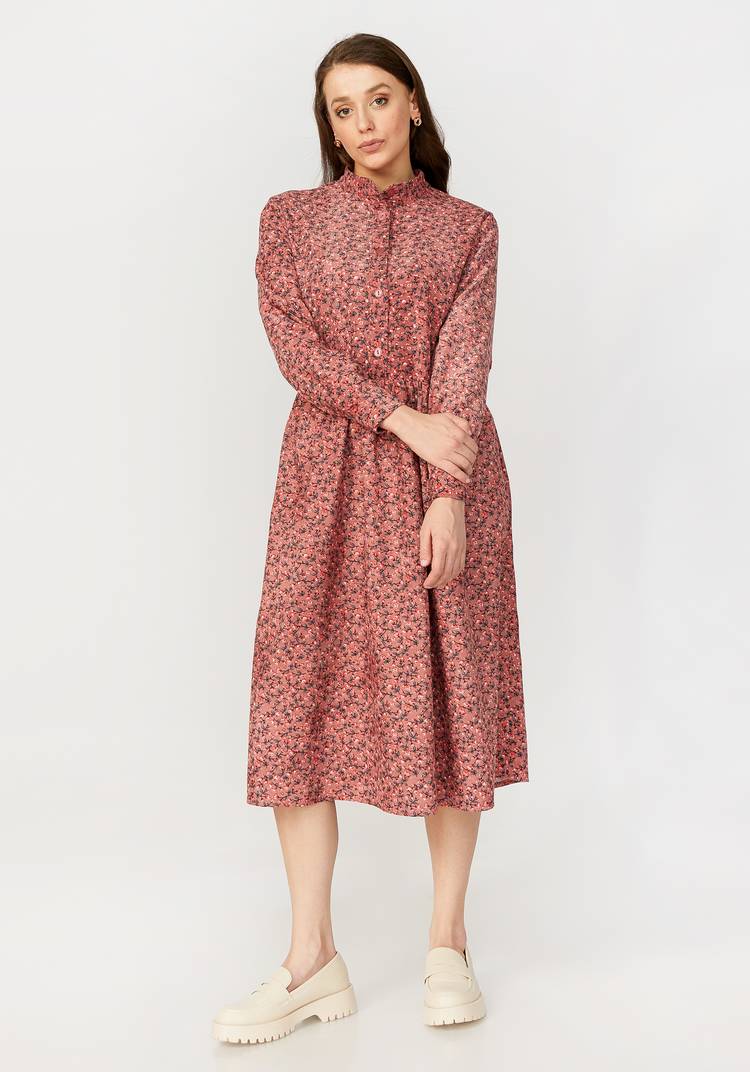 Платье свободного кроя со сборкой на талии шир.  750, рис. 6